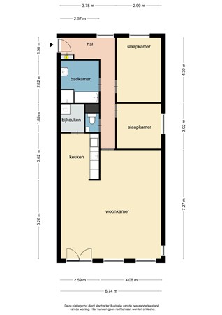 Floorplan - Mgr. Vranckenstraat 7-21, 6134 AJ Sittard